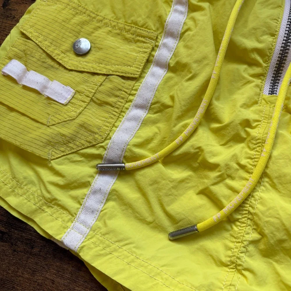 FP Movement Free People Neon Yellow Cargo Skort Drawstring Half Zip XS